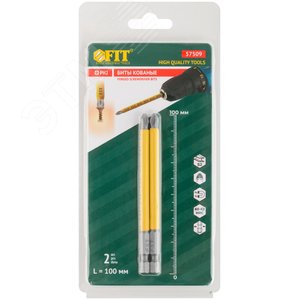 Биты кованые сталь S2 односторонние 100 мм PH2 Профи 2 шт блистер - фото 3