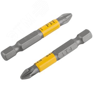 Биты кованые сталь S2 односторонние 50 мм PZ2 Профи 2 шт блистер - фото 5