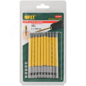 Биты кованые сталь S2 односторонние 100 мм PH2 Профи 10 шт блистер - фото 3