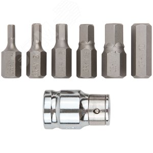 Набор бит 6-гранных 7 шт CrV - фото 1