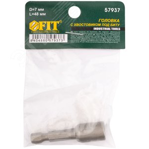 Насадка для шурупов и болтов с 6-грголовкой Профи d=7 мм, L=48 мм - фото 3