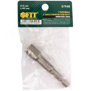 Насадка для шурупов и болтов с 6-грголовкой Профи d=8 мм, L=65 мм - фото 3