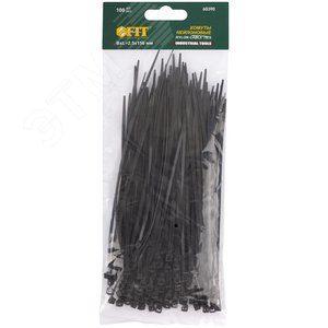 Хомуты нейлоновые, черные для проводов 100шт., 150х2,5мм - фото 2