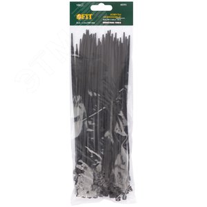 Хомуты нейлоновые 200х3.6мм черные для проводов (100шт) - фото 2