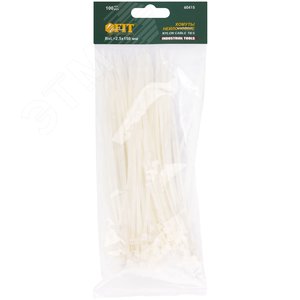 Хомуты нейлоновые, белые для проводов, 100 шт., 150 мм - фото 2