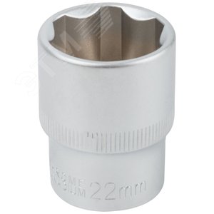 Головка 6-гранная CrV 1/2'' 22 мм - фото 2