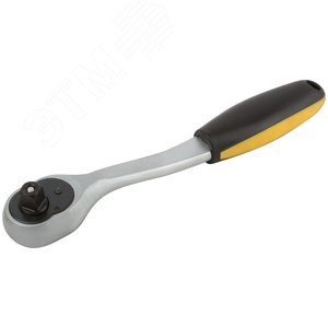 Вороток (трещотка) CrV, черно-желтая прорезиненная ручка, Профи 3/8'', 72 зубца 62352 FIT - 2