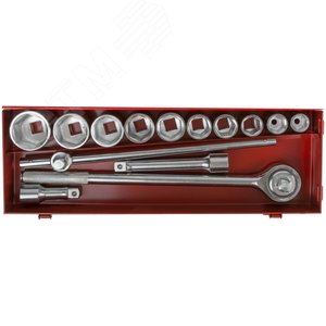 Набор вороток (трещотка) 3/4'' + головки 22-50 мм, 14 шт - фото 2