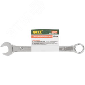 Ключ комбинированный ''Хард'', хромированное покрытие 17 мм - фото 3