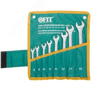 Ключи комбинированные в нейлоновом чехле ''Хард'', набор 8 шт. (8-19 мм) - фото 2