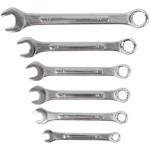 Набор ключей 6шт (8-17мм) в пластик.держателе - фото 2