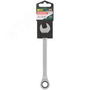 Ключ комбинированный трещоточный, CrV реверсивный механизм 13 мм - фото 3