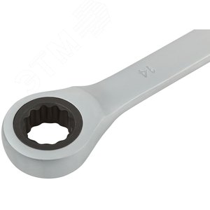 Ключ комбинированный трещоточный, CrV реверсивный механизм 14 мм - фото 6