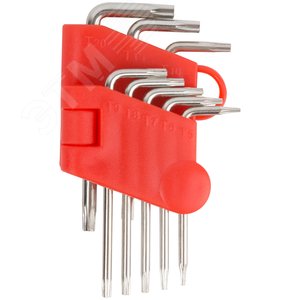 Ключи ''звездочки'' CrV 8 шт Т5-Т20, в пластиковом держателе - фото 2