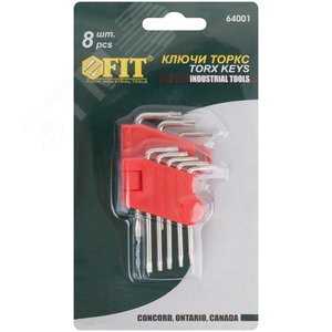 Ключи ''звездочки'' CrV 8 шт Т5-Т20, в пластиковом держателе - фото 3