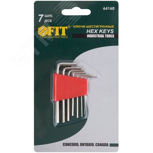 Ключи шестигранные CrV 7 шт (0.7-3.0 мм) в пластиковом держателе - фото 2