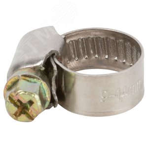 Хомут обжимной (нержавеющая сталь) 9-14 мм - фото 1