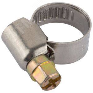 Хомут обжимной (нержавеющая сталь) 9-14 мм - фото 2