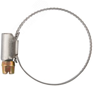 Хомут обжимной (нержавеющая сталь) 26-44 мм - фото 3