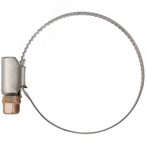 Хомут обжимной (нержавеющая сталь) 32-50 мм - фото 3