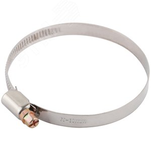 Хомут обжимной (нержавеющая сталь) 60-80 мм - фото 2