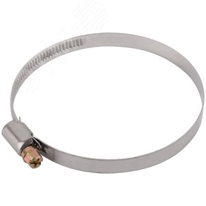Хомут обжимной (нержавеющая сталь) 70-90 мм - фото 2