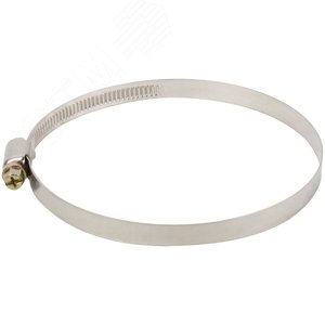 Хомут обжимной (нержавеющая сталь) 90-110 мм - фото 1