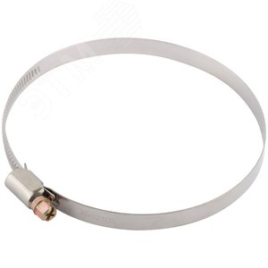 Хомут обжимной (нержавеющая сталь) 90-110 мм - фото 2