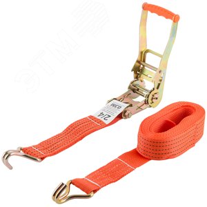 Изображение товара Ремень для крепления груза, храповый механизм 196 мм, лента 50 мм x 6 м, 2000 / 4000 кг (шт)