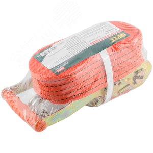 Ремень для крепления груза, храповый механизм 196 мм, лента 50 мм x 6 м, 2000 / 4000 кг - фото 3