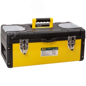 Ящик для инструмента пластиковый 18'' (45x24x20 см) металл.замки, стенки стальные - фото 2