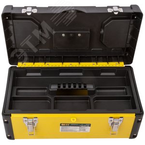 Ящик для инструмента пластиковый 18'' (45x24x20 см) металл.замки, стенки стальные - фото 3