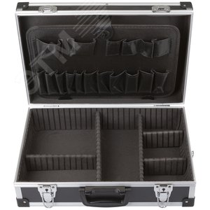 Ящик для инструмента пластиковый усиленный алюминием (43X31X13 см) черный - фото 2