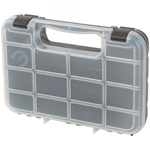 Ящик для крепежа (органайзер) прозрачный 10'' (24.5x18x4.5 см) - фото 1