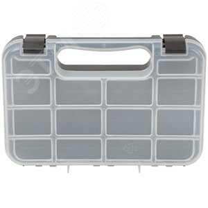 Ящик для крепежа (органайзер) прозрачный 10'' (24.5x18x4.5 см) - фото 2