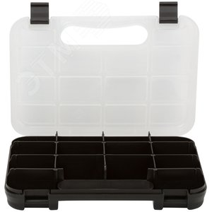 Ящик для крепежа (органайзер) прозрачный 10'' (24.5x18x4.5 см) - фото 3