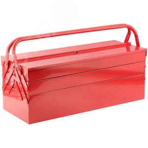 Ящик для инструмента металлический с 4-мя раздвижными отделениями 530х200х200 мм - фото 2