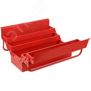 Ящик для инструмента металлический с 4-мя раздвижными отделениями 530х200х200 мм - фото 3