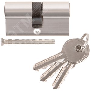 Изображение товара Цилиндровый механизм ''Фабрика замков'' 60 мм, ключ-ключ, хром (шт)