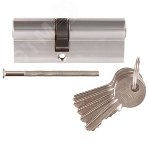 Цилиндровый механизм ''PALLADIUM'' асимметричный, 80 мм, ключ-ключ, хром - фото 1