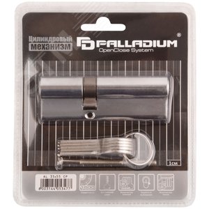 Цилиндровый механизм ''PALLADIUM'' асимметричный, 90 мм, ключ-ключ, хром - фото 3