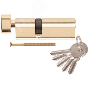 Изображение товара Цилиндровый механизм ''PALLADIUM'' асимметричный, 90 мм, ключ-завертка, латунь (шт)