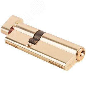 Цилиндровый механизм ''PALLADIUM'' асимметричный, 90 мм, ключ-завертка, латунь - фото 2