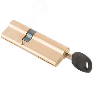 Цилиндровый механизм с перекодировкой ключей (Аллюр) 90 мм, ключ-ключ, золото - фото 5