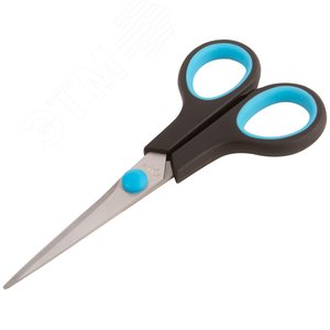 Ножницы бытовые нержавеющие, прорезиненные ручки, толщина лезвия 1.8 мм, 135 мм - фото 2