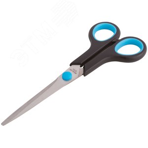 Ножницы бытовые нержавеющие, прорезиненные ручки, толщина лезвия 1.8 мм, 175 мм 67375 FIT - 2