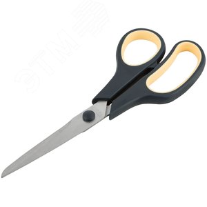 Ножницы бытовые нержавеющие, прорезиненные ручки, толщина лезвия 1.8 мм, 225 мм - фото 2