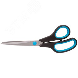 Ножницы бытовые нержавеющие, прорезиненные ручки, толщина лезвия 2.0 мм, 225 мм