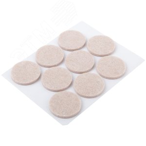 Подкладки для мебели самоклеющиеся круглые 25 мм, 9 шт., войлок - фото 2