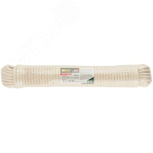 Веревка хлопковая вязаная 6 мм х 15 м - фото 3